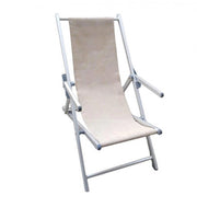 Sdraio Mare Textilene con Braccioli 98x67,5x106 h cm in Textilene Tortora