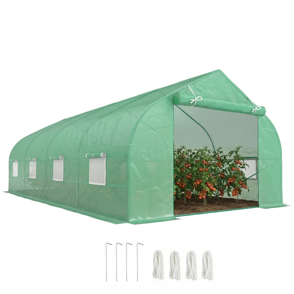 Serra in PVC per giardino ¨C zephmum ¨C verde 6x3x2 m