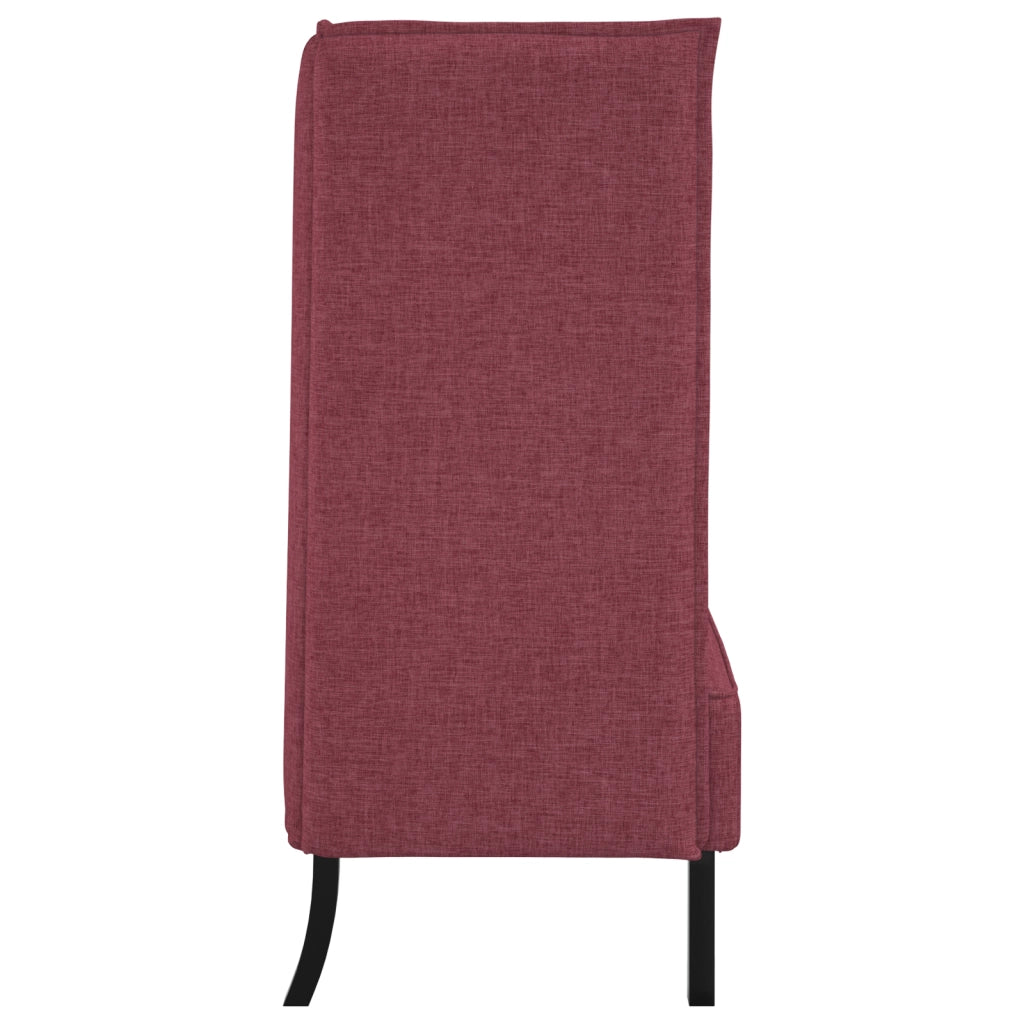 Divano Alto Rosso Vino 109x56x121 cm Tessuto