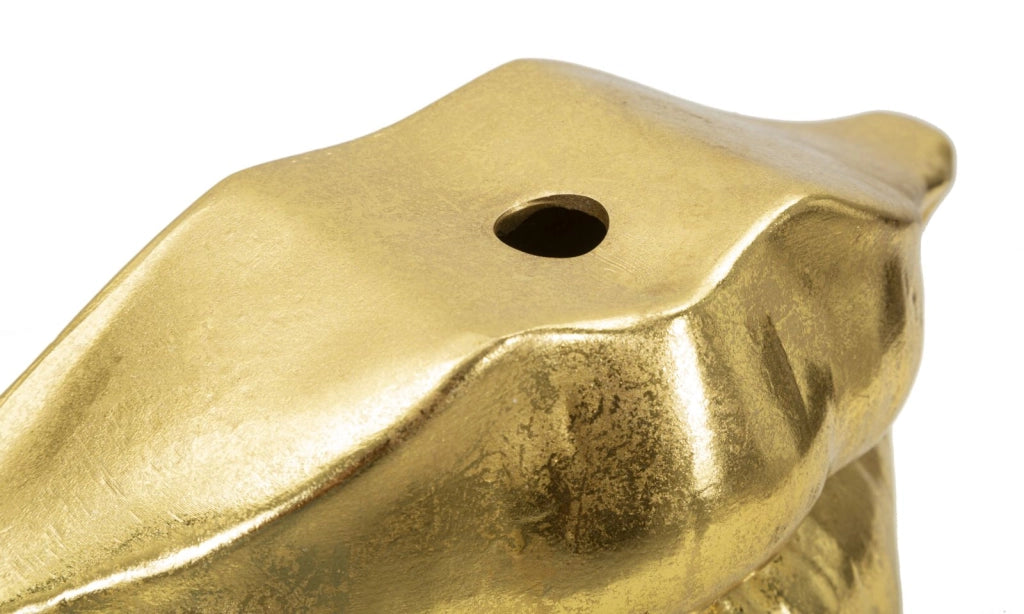 Vaso Mouth Lip 23x8x12 cm in Resina Oro