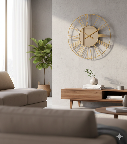 Orologio da Muro Ø 60 cm Ticking in Acciaio Oro