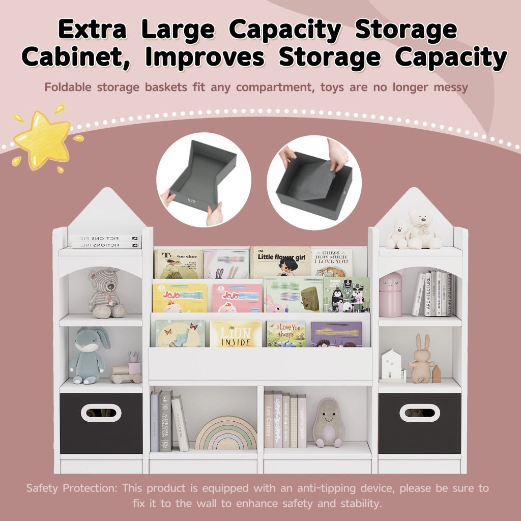 Libreria per bambini con ripiani ¨C Minimal ¨C Bianca in legno multistrato 130x30x90cm