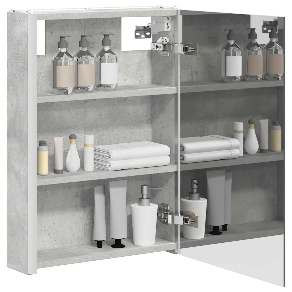 Mobiletto per specchio da bagno Grigio cemento