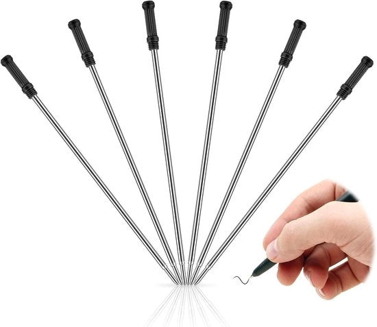 Vite per penna a sfera 6 pezzi inchiostro blu 1 mm punta media vite per penna a sfera sostituibili per uso ufficio e scolastico.