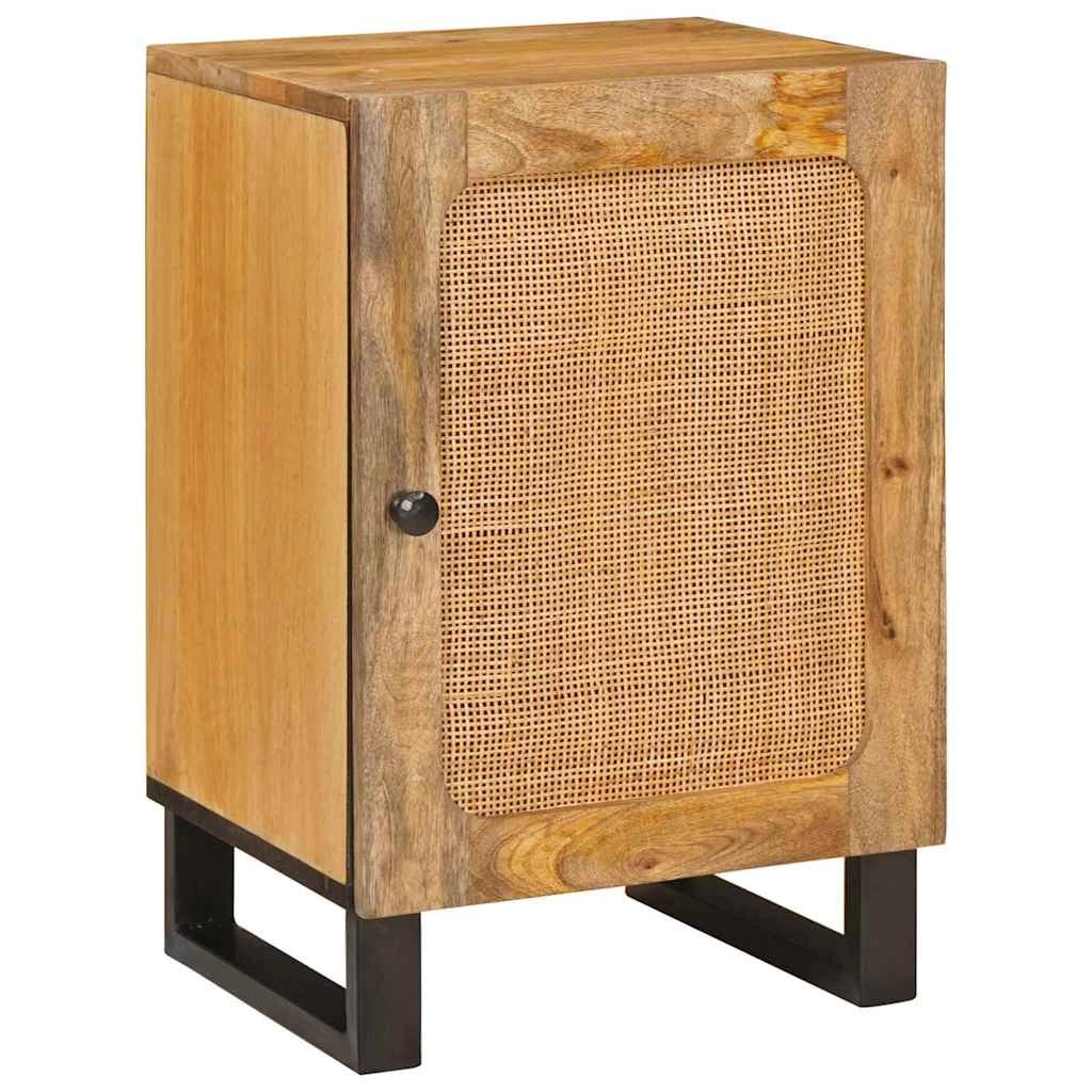 Mobiletto da bagno rettangolare moderno con ripiani 38 x 33 x 58 cm in legno di mango marrone 02_0057795