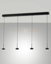 3804-48-101 MONTATURA NERA COMPLETA LINEARE A LED CCT 2700K - 3000K - 4000K- 28W - 3000 lm 4 LUCI DIMMERABILE