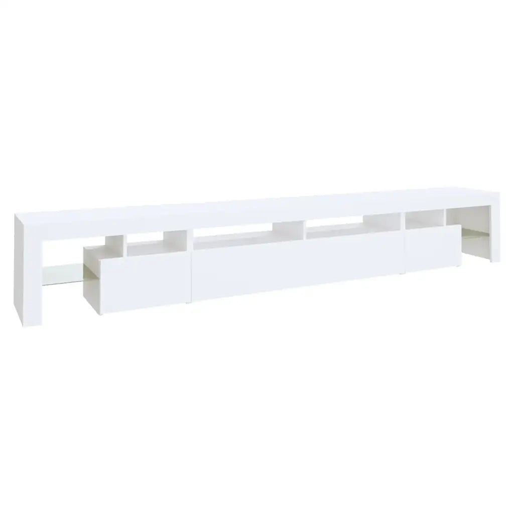 Mobile Porta TV con Luci LED-Mobile per TV-Credenza TV Bianco 260x36,5x40 cm