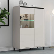 Madia Vignate, Credenza 4 Ripiani, 93x40x135h cm Bianco Crema