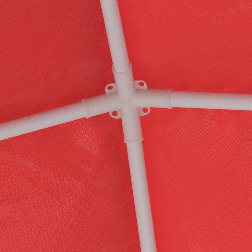 Tenda Party-Tenda da festa 200 x 200 x 240 cm Rosso PE e Acciaio