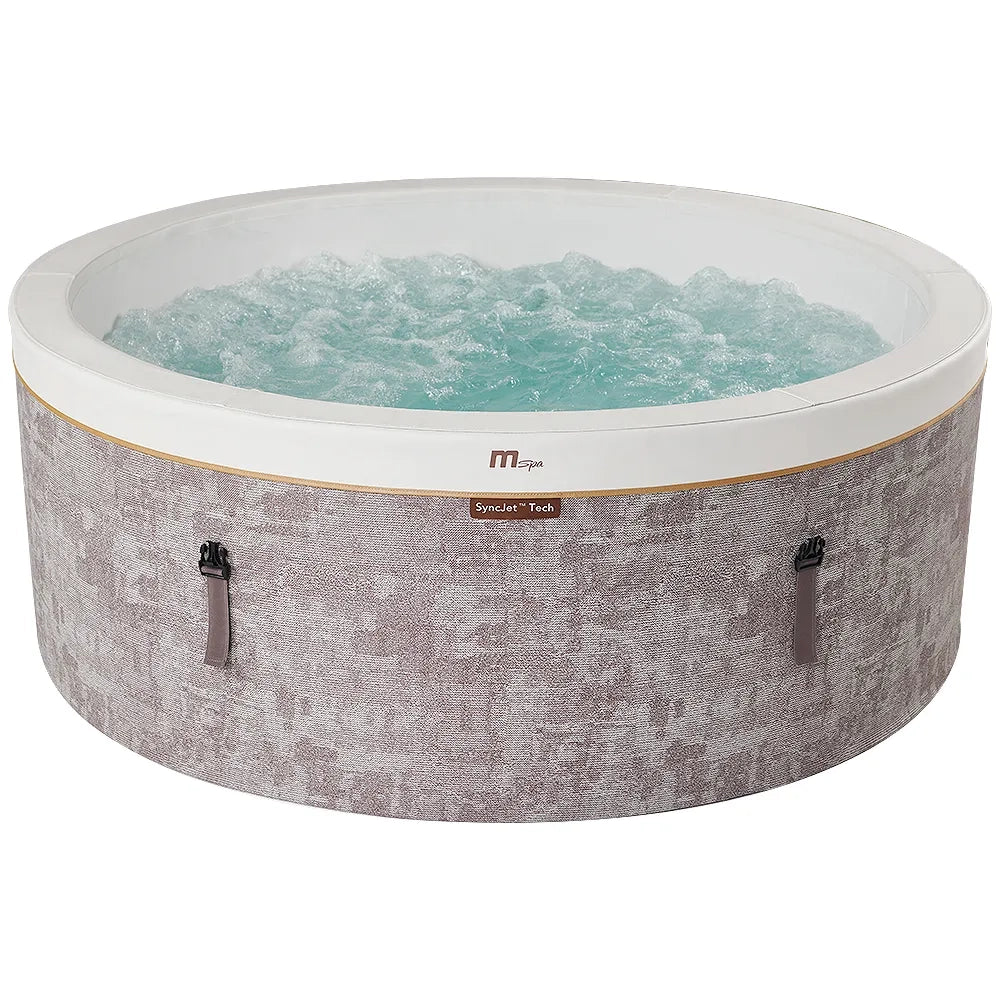 Vasca Idromassaggio Spa Cocoon Smontabile Trasportabile Gonfiabile Ø180x65 cm in PVC Marrone