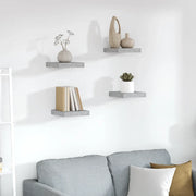Mensole a Muro 4 pz Grigio Cemento 23x23,5x3,8 cm in MDF cod mxl 64083