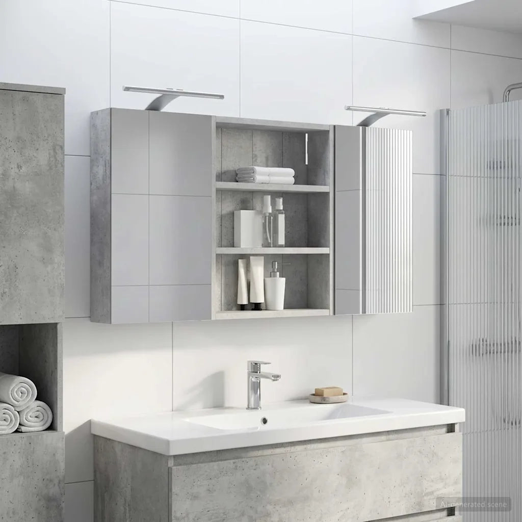 Set di Armadi da Bagno con lo scaffale 3 pcs 100 x 10,5 x 50 cm 3403691