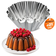 Stampo per torte KADAX, teglia da forno, in latta ondulata, 21 cm