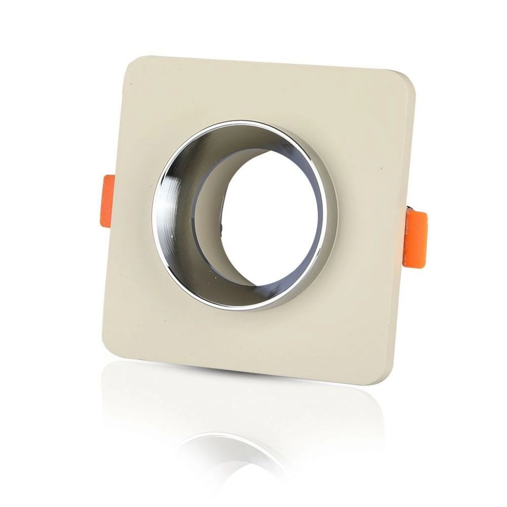 GU10 CONTROTTI IN METALE DI GYPSUM OFF LUCE RICCA BIANCA CON ROULD CROMO