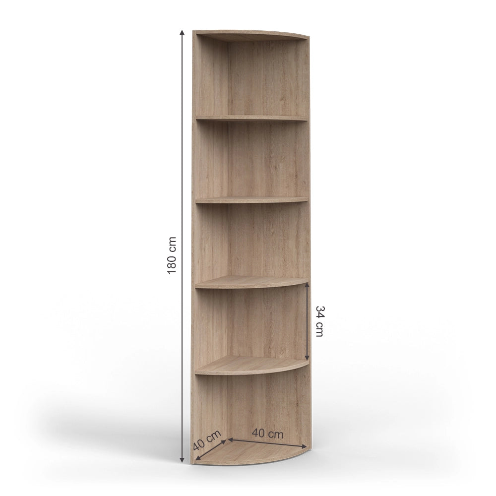 Vicco Libreria angolare da terra Sonoma 40 x 180 cm