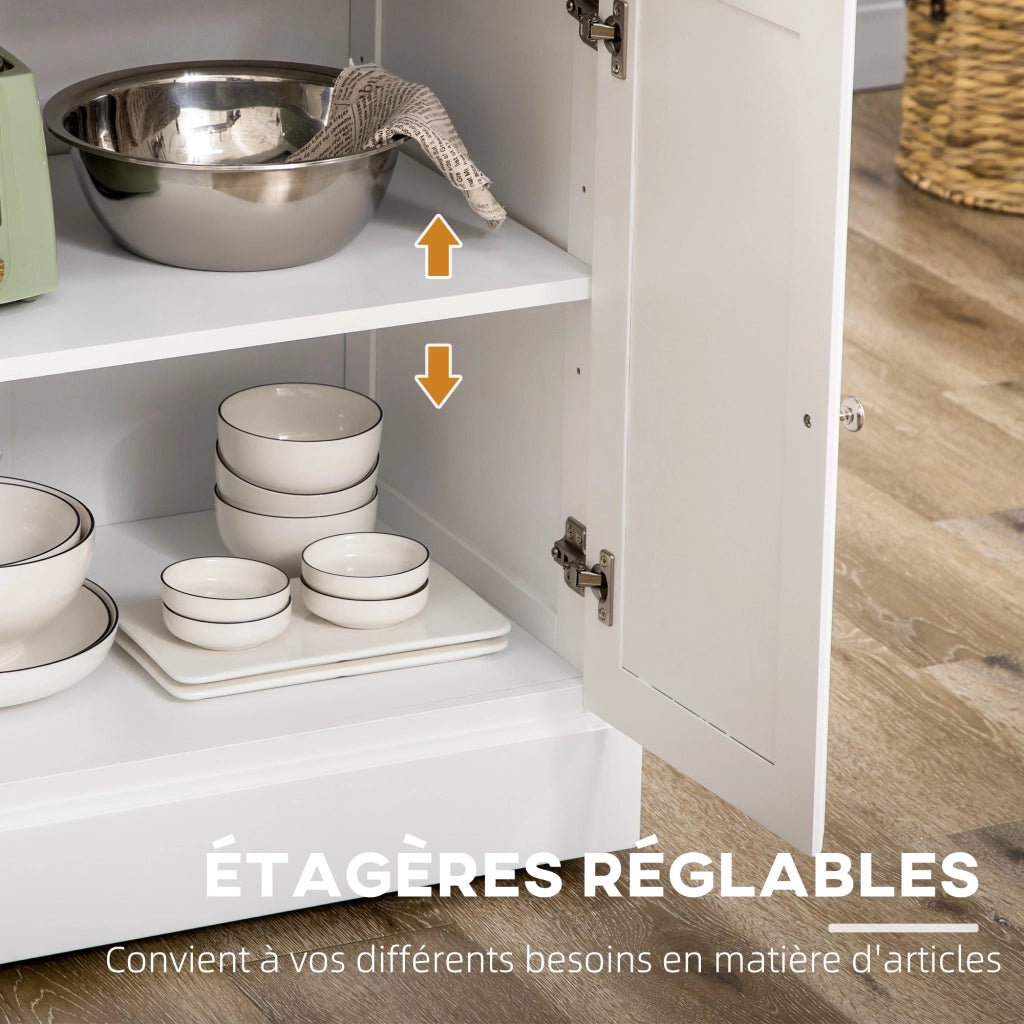 Carrello da cucina con cassetti e accessori ¨C zephmum ¨C Bianco 110x45x91 cm