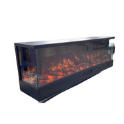 Camino Elettrico da Incasso Trifacciale 108x35x50 cm 750-1500w Sined Merano Nero