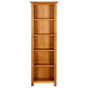 Libreria a 5 Ripiani 45x22x140 cm in Legno Massello di Rovere 331741