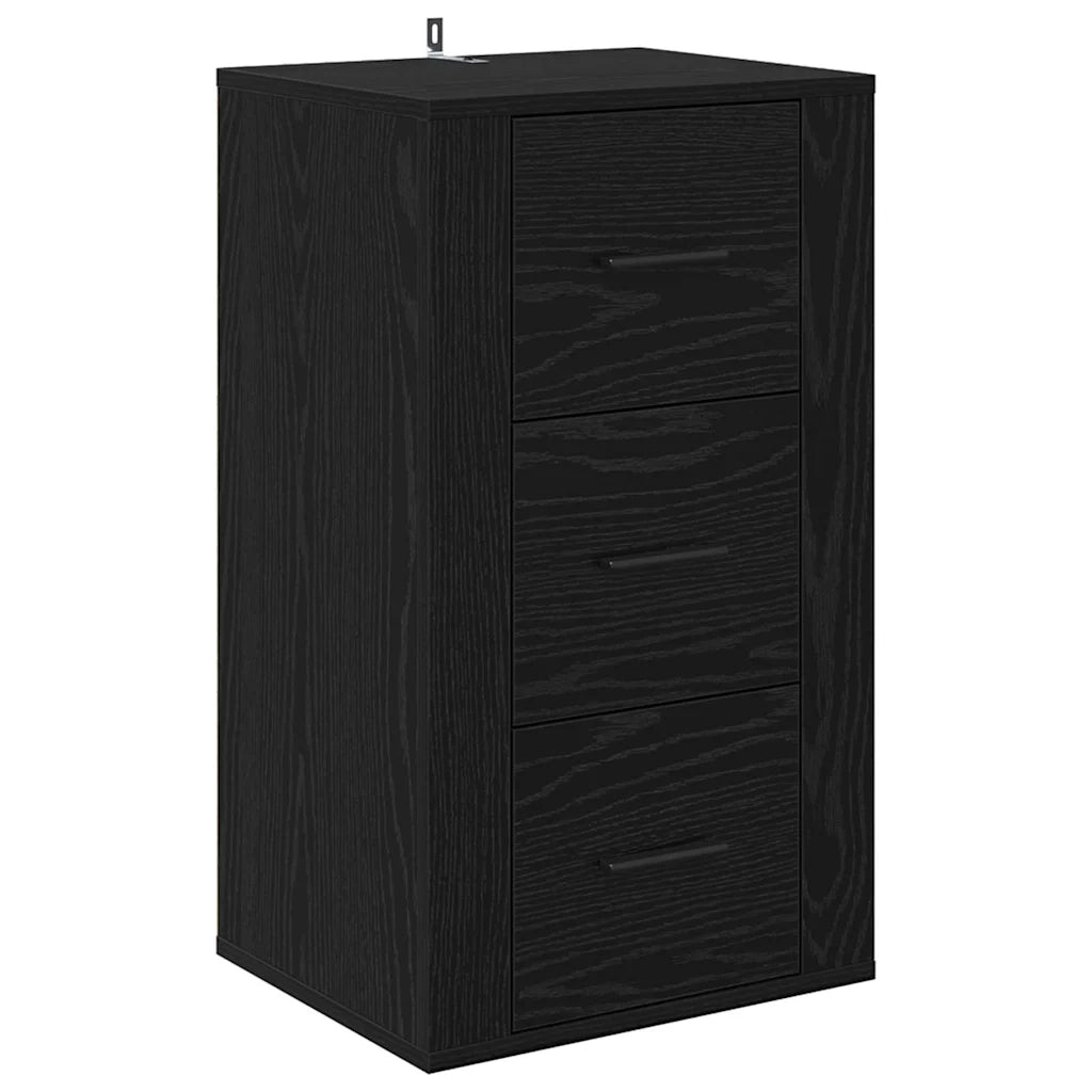 Credenza-Buffet-Armadio da cucina Rovere nero 40 x 33 x 70 cm Legno multistrato 626255