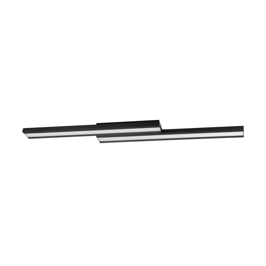 Plafoniera Contemporanea Saliteras-Z Acciaio Nero 2 Luci Led Integrato 10,2W