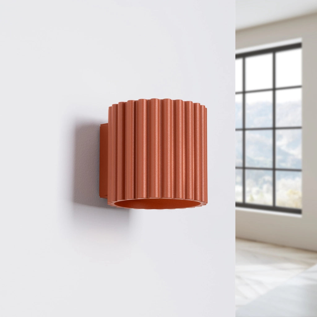 Applique moderna VISTAO Pure Lume ocra rossa 10cm G9 su-giù