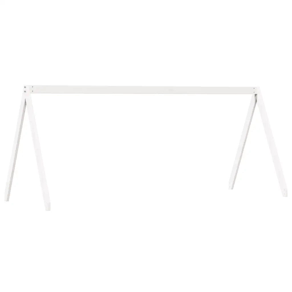 Letto a Castello con Tetto Bianco 90x200 cm in Legno di Pino 3282077