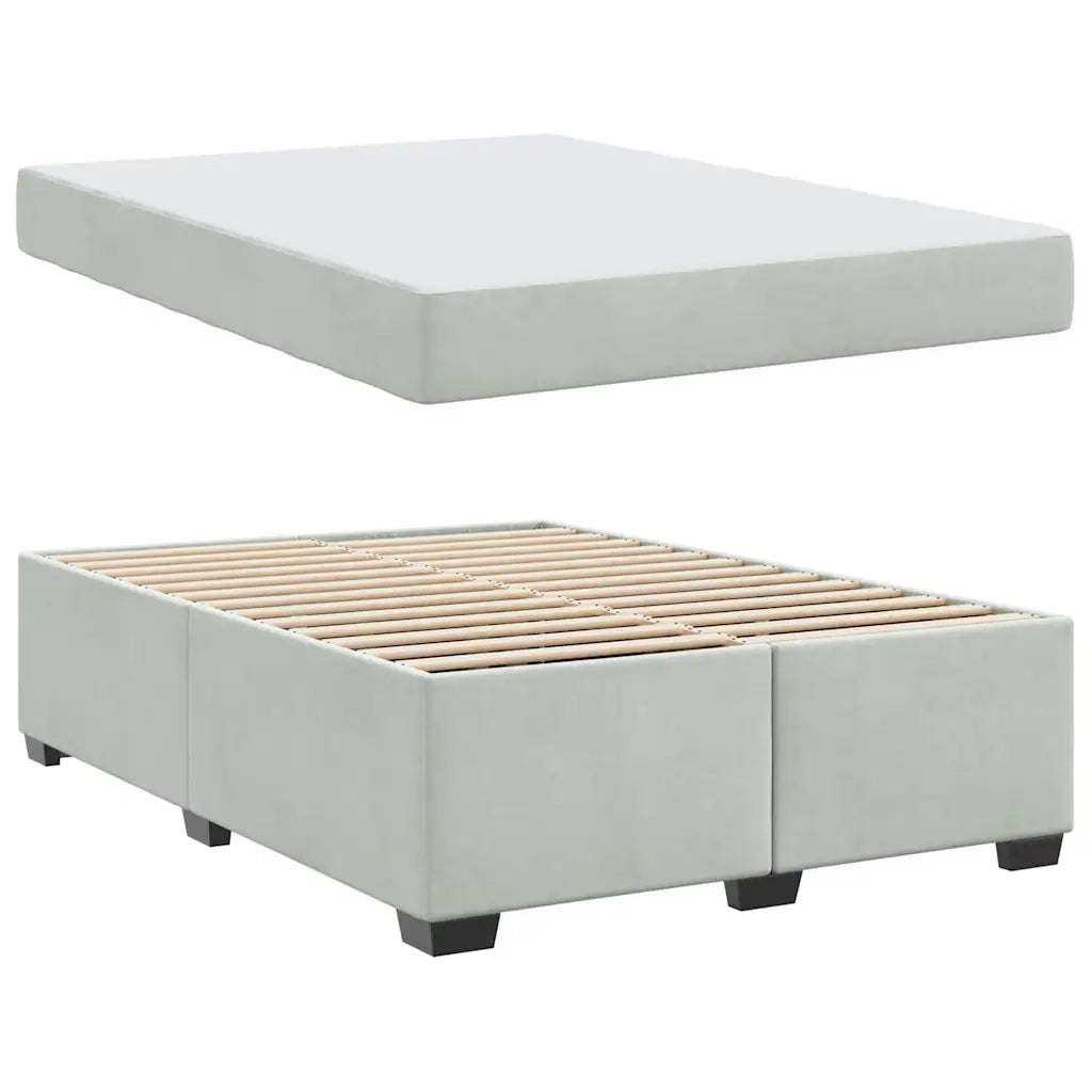 Struttura del letto Grigio chiaro 160 x 200 cm Tessuto