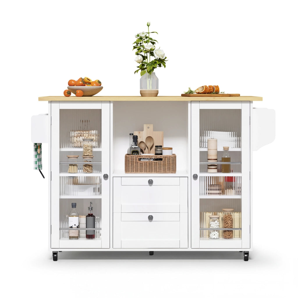 Isola da cucina con piano ribaltabile; 2 cassetti; portaprovette e portasciugamani; per cucina; 120 × 45 (70) × 92 cm