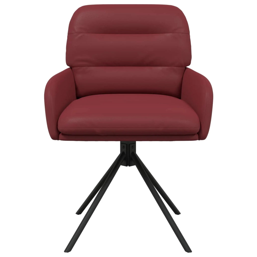 Sedie da pranzo girevoli 4 pz Similpelle Rosso Vino 3428260