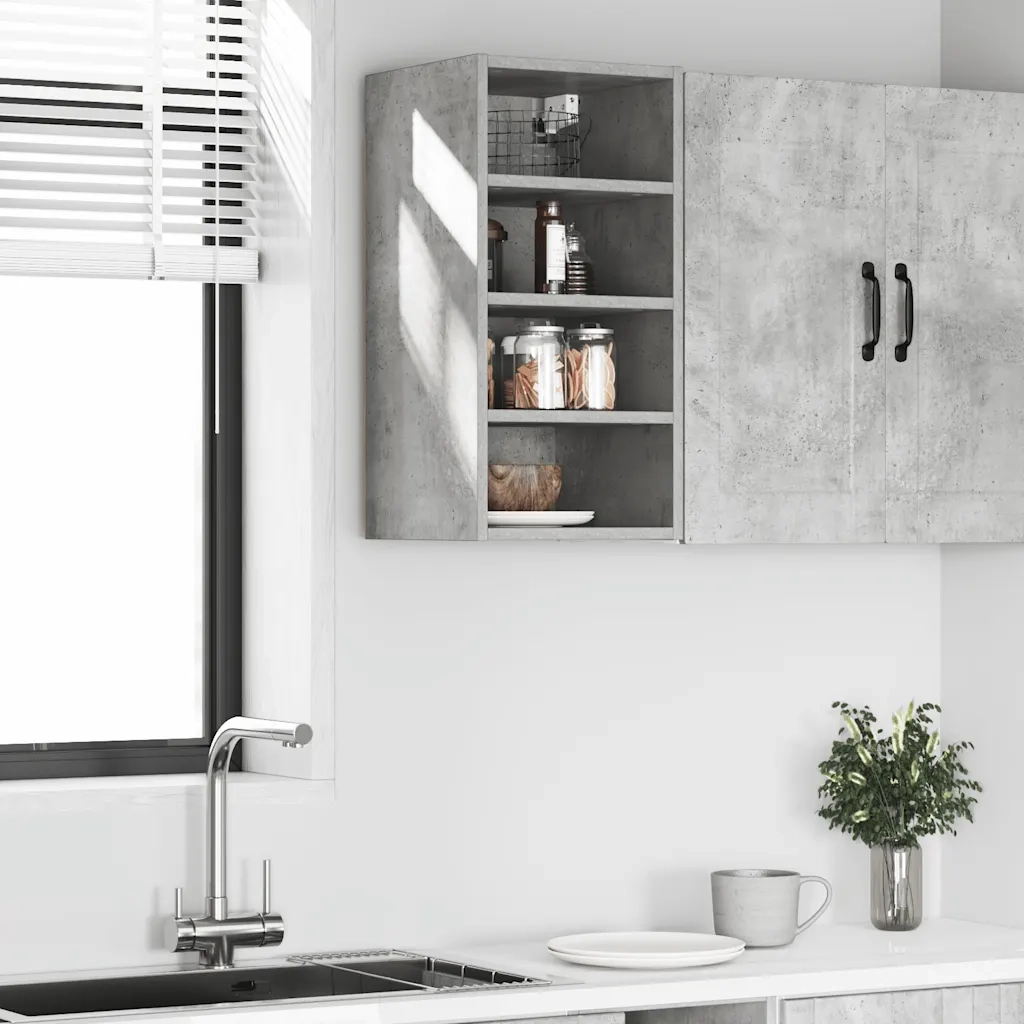 vidaXL Mobile Pensile “Riga” Grigio Cemento 30x29,5x60 cm