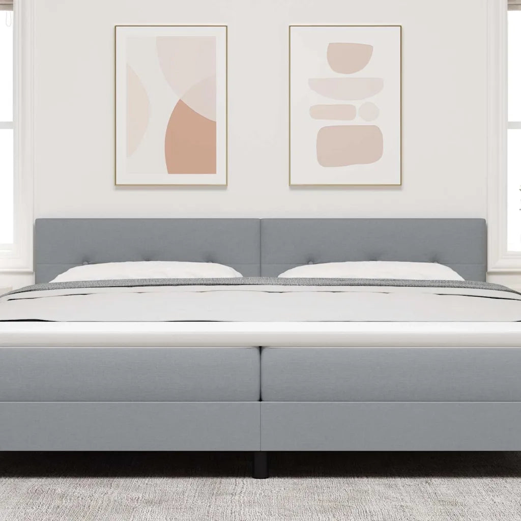 Testiera LED con testiera Grigio chiaro 200 cm Poliestere 3338161