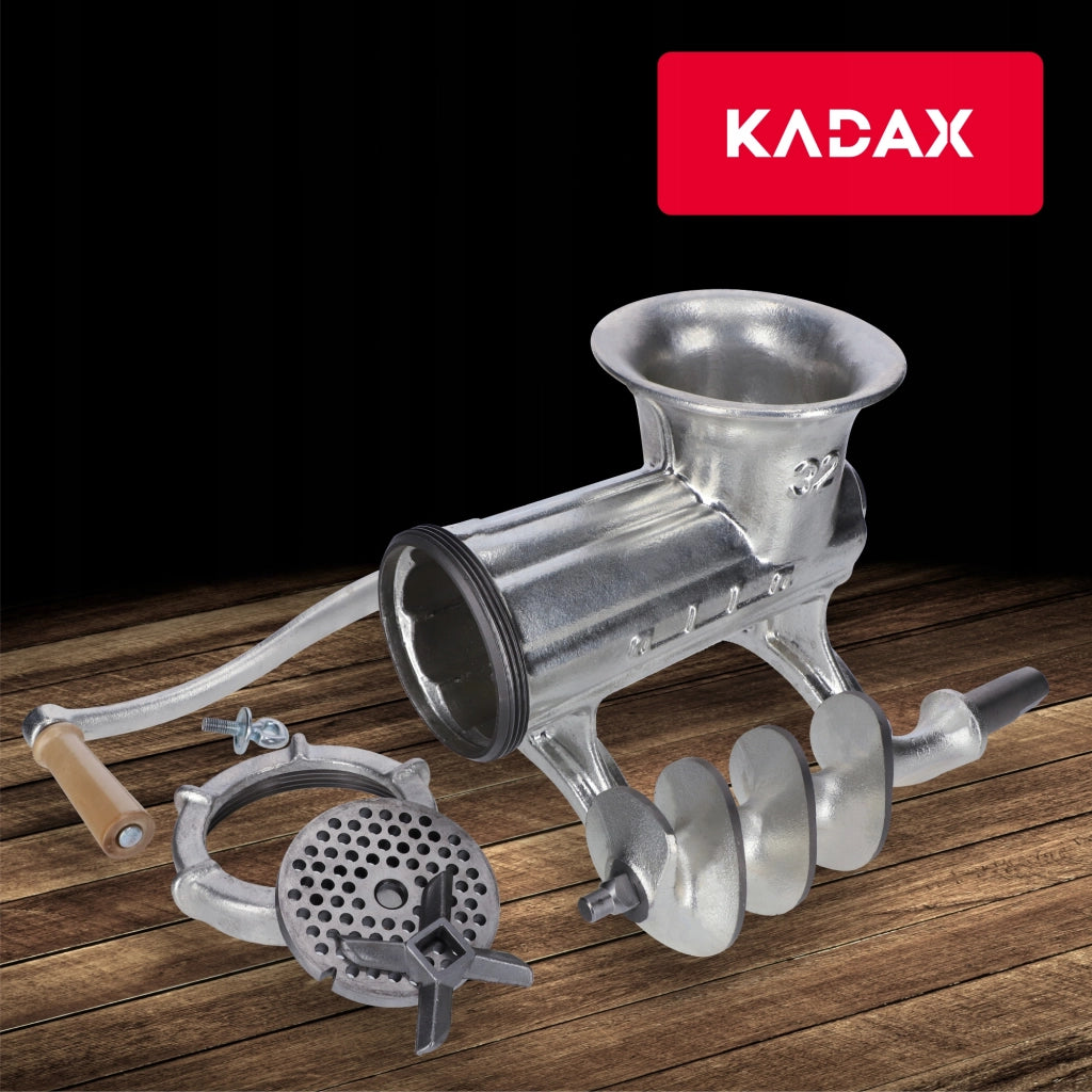 Tritacarne manuale in ghisa KADAX 32, modello Alfa, originale polacco.