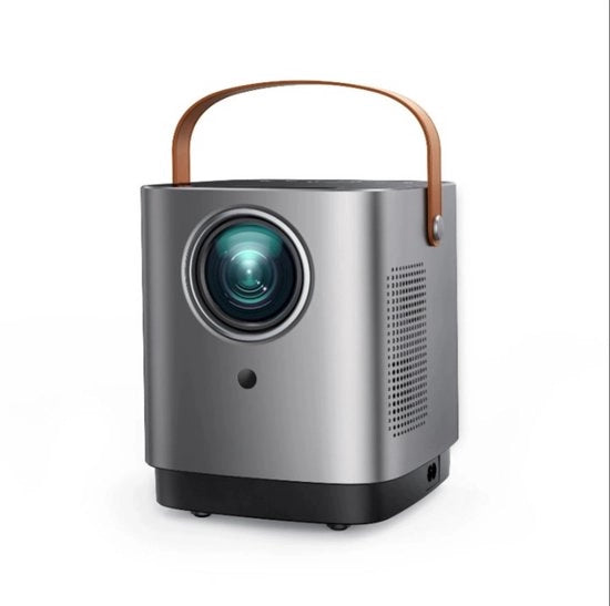 Mini Proiettore - Proiettore Digitale - Stoffa Impermeabile - Altoparlante Integrato - 1280x720 dpi - 18000 Lumen - Presa di Corrente EU Tipo - HDMI - POTENZA - USB - Grigio