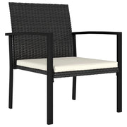 Sedie da Pranzo per Giardino 2 pz | Sedie da Esterno in Polyrattan Nero