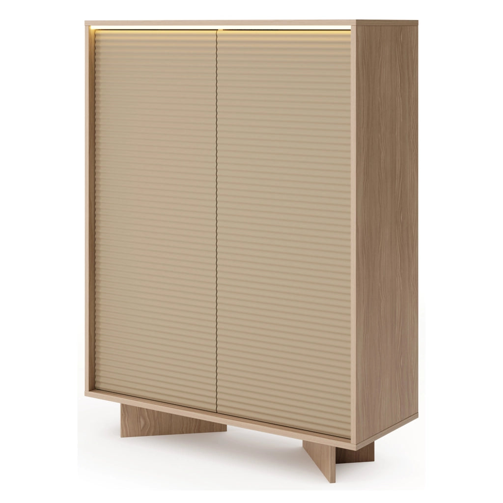 Madia Hasota, Credenza 4 Ripiani, 104x40x138h cm Marrone Rovere
