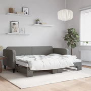 Divano Letto con Letto Estraibile-Sofa Letto-Daybed Grigio Scuro 80x200 Tessuto 182701
