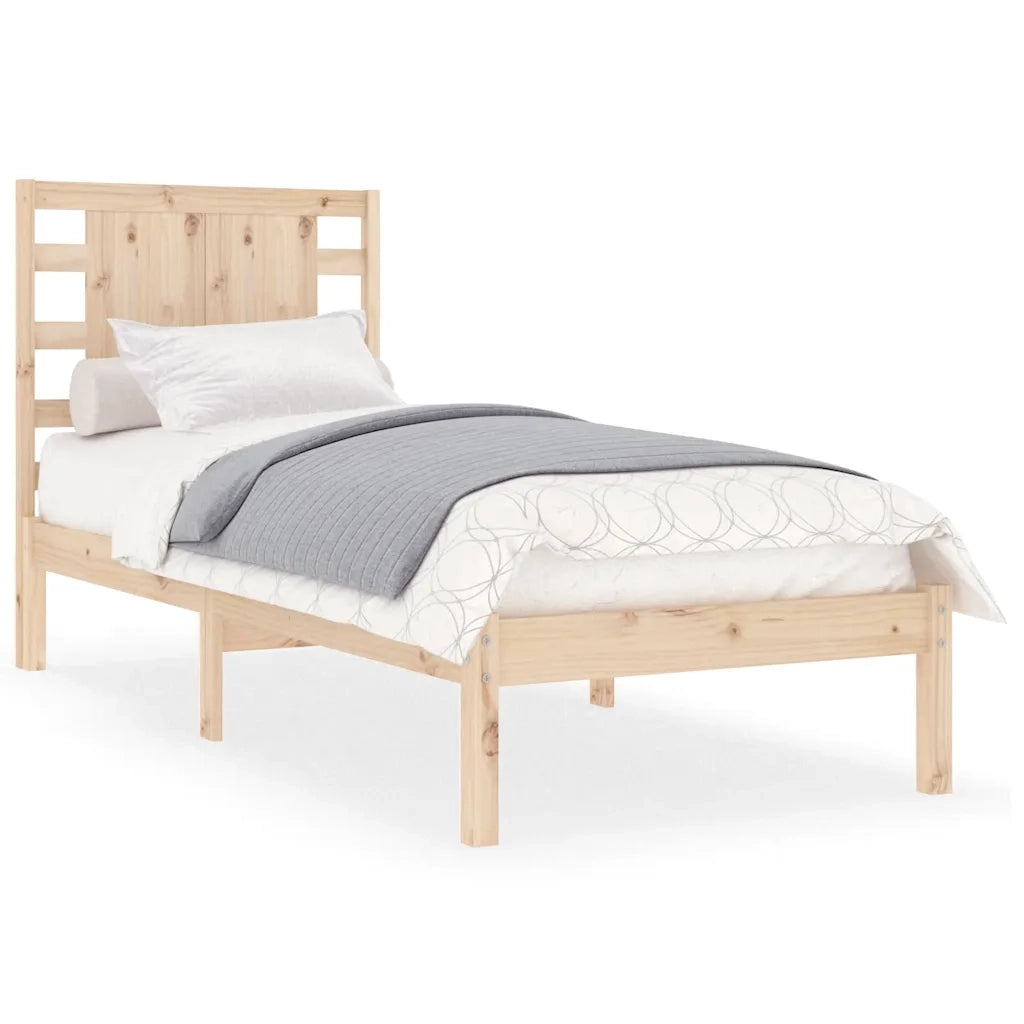 Giroletto-Struttura Letto in Legno Massello 90x190 cm Single 837964