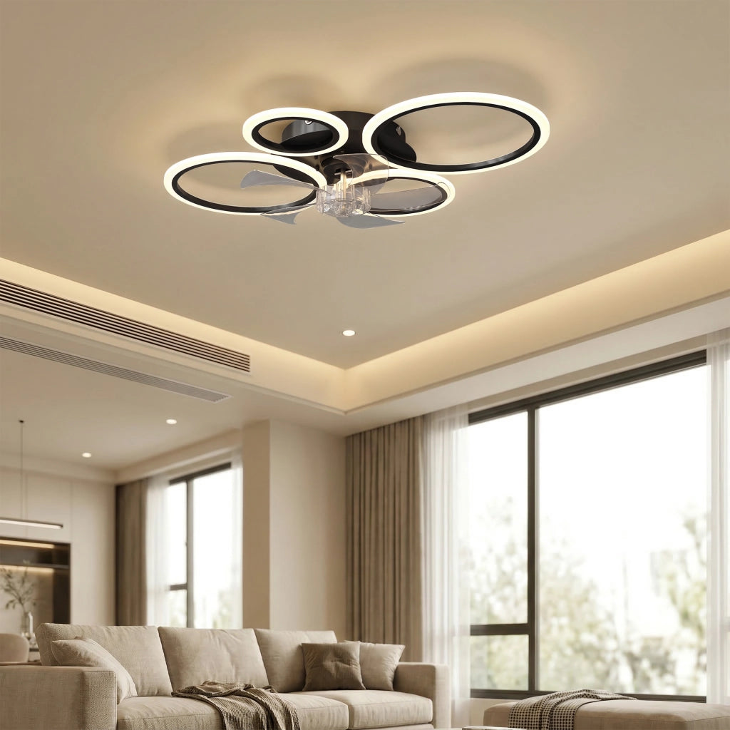 Ventilatore a Soffitto con Luce e Telecomando ¨C Xylo ¨C Grigio 77 cm