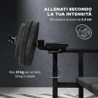 Macchina Pettorali ad Altezza Regolabile in Acciaio, 150x150x60-85 cm, Nero