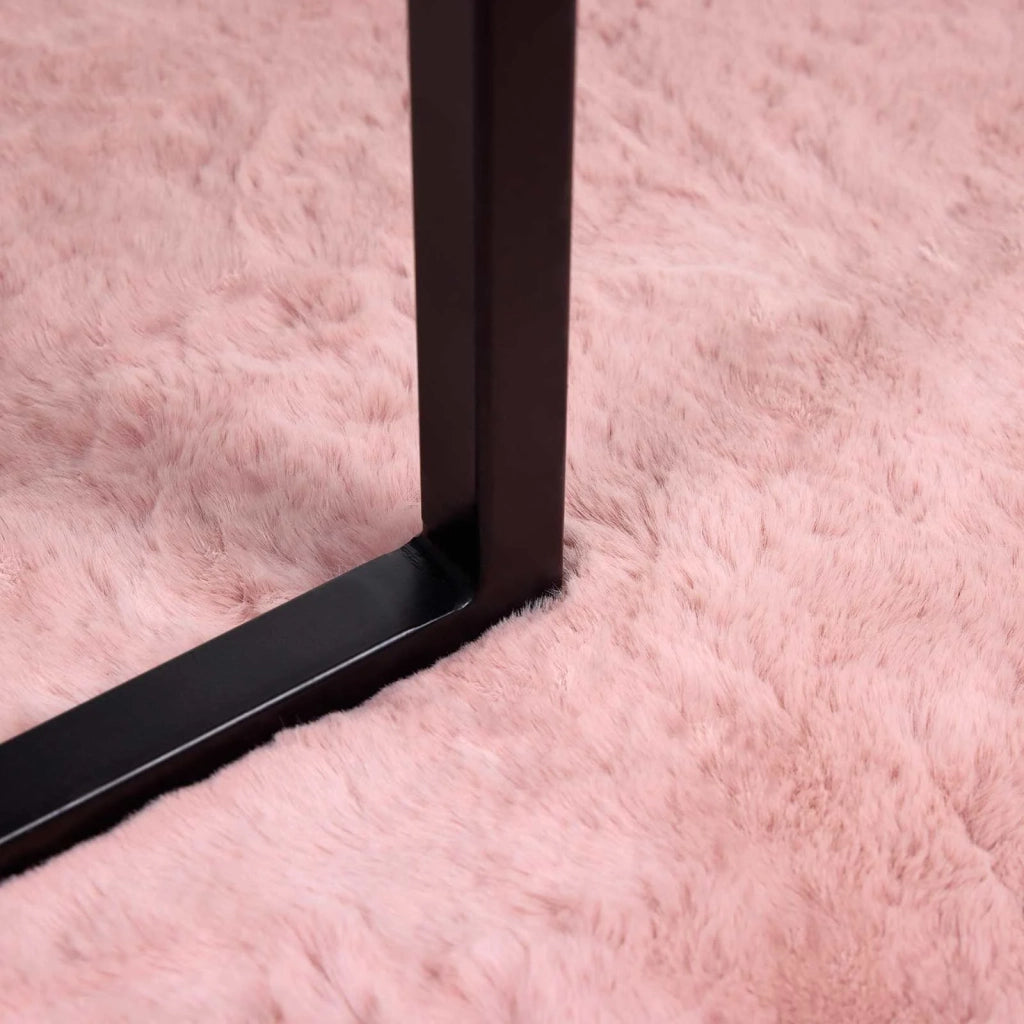 Tappeto antiscivolo in sintetica di coniglio OLITE Rosa 42021708
