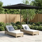 Ombrellone da giardino-Parasole da Giardino con Base 270 x 270 cm Poliestere 106316