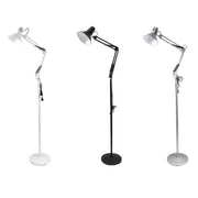 Trade Shop - Lampada A Piantana Da Terra Braccio Orientabile Luce Lettura In Metallo E27 D15 -