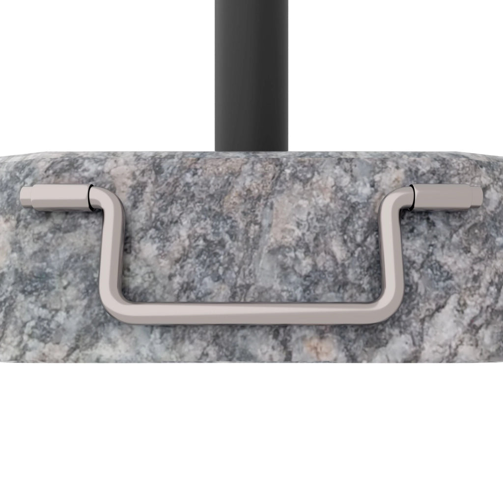 Pietra - Base per Ombrellone da Giardino Rotondo Ø45 cm 25 Kg in Pietra Grigio