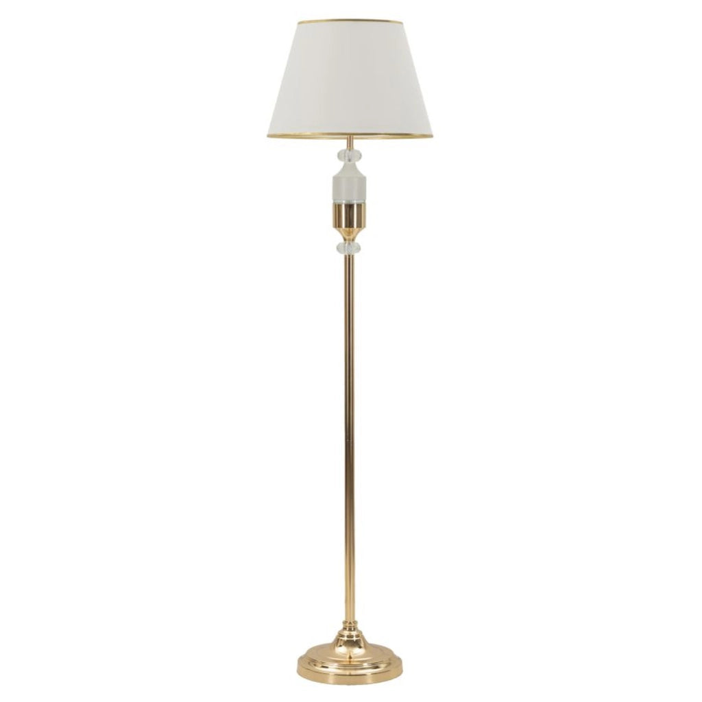 Lampada da Terra VKH904, Bianco, Tessuto, 40x40x160 cm