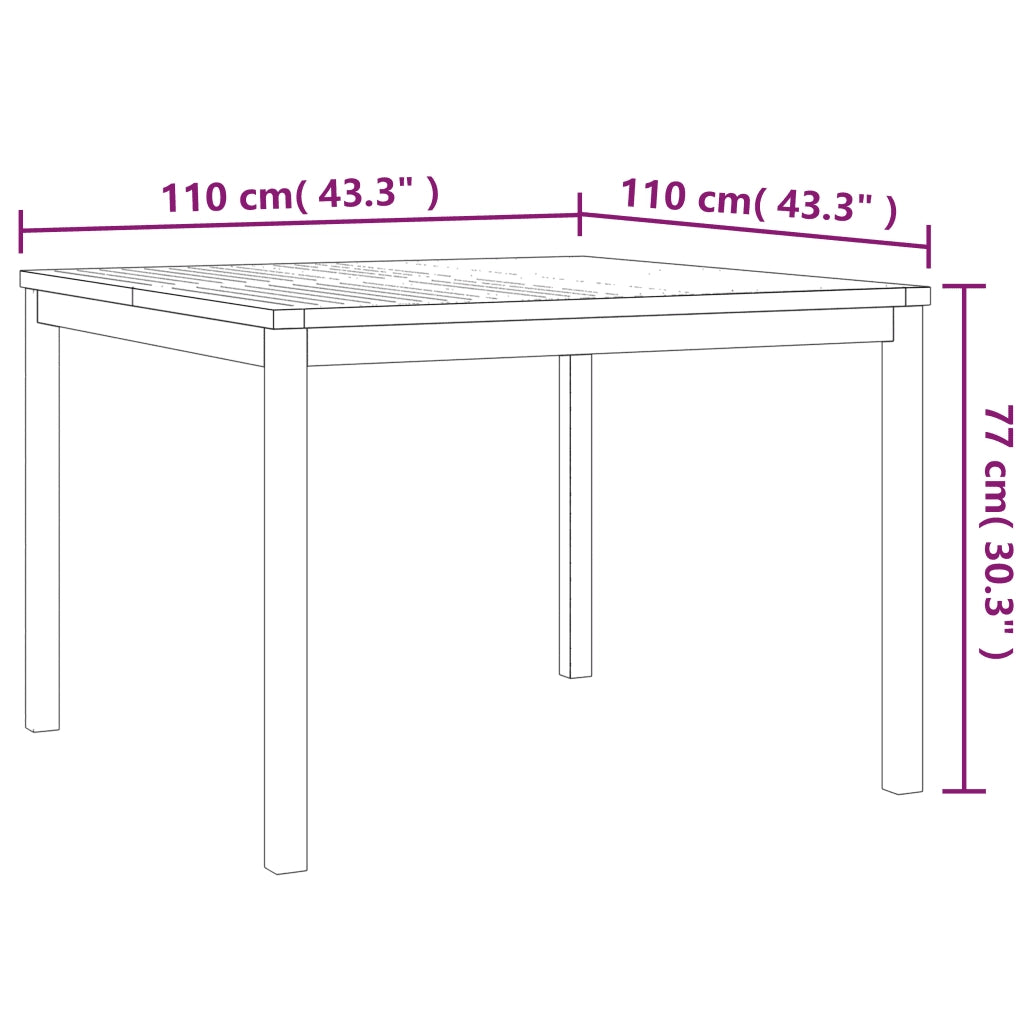 Set da Pranzo per Giardino 3 pz in Legno Massello di Teak 3157146