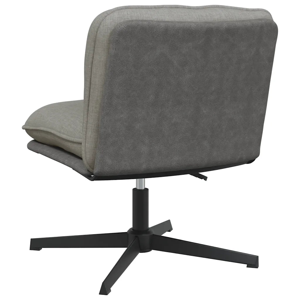 Sedia da Ufficio Girevole Grigio Chiaro in Tessuto 4105389
