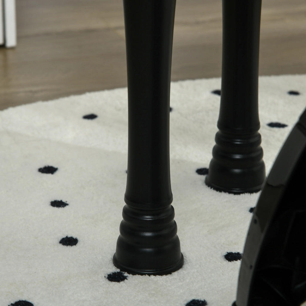 Pianoforte giocattolo bambini con microfono sgabello luci 22 canzoni ¨C zephmum ¨C nero 37x30,5x60,4 cm