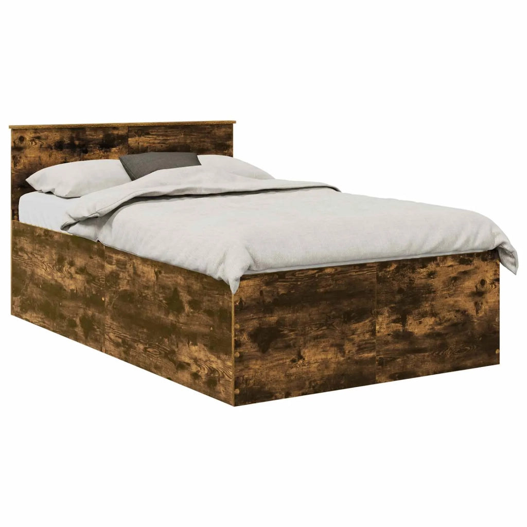Struttura del letto Rovere fumé 120 x 190 cm Legno multistrato
