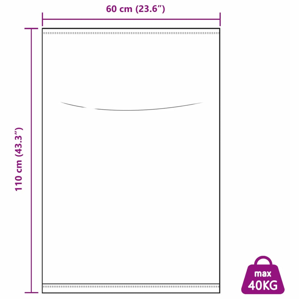 Sacchi Intrecciati 10 pz Bianco 60 x 110 cm PP 42032354
