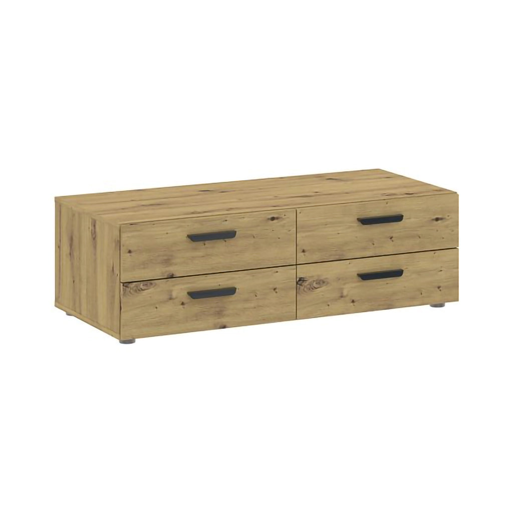 Armadio Camera da Letto Randazzo, Guardaroba 3 Ante Appendiabiti, 111x52 cm Marrone Rovere Nodi
